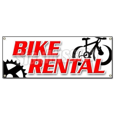 Signmission BIKE RENTAL BANNER SIGN bicycle shop repair rent scooter cycle helmet shoes B-Bike Rental